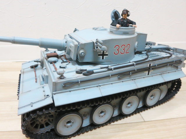 ドイツ タイガーⅠ 戦車 332号 ラジコン タミヤ 田宮 1/16 RCT 完成品 保管ケース付き