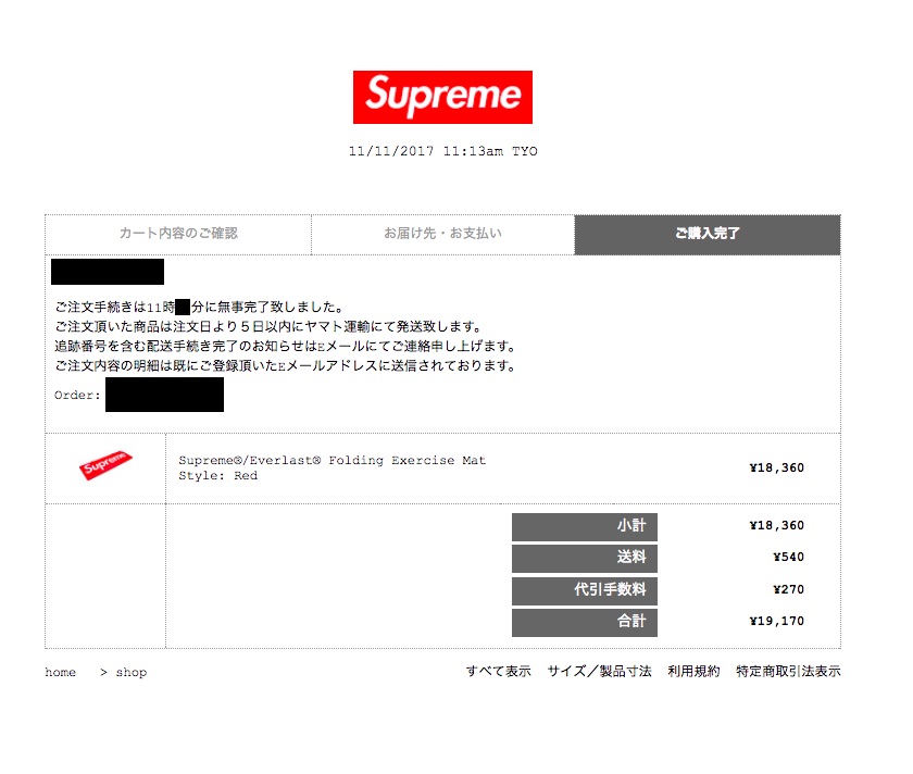 Supreme Everlast Folding Exercise Mat 国内正規品 シュプリーム 