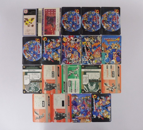 n C660p 当時物 ロックマン カードダス 7 6 5 4 ワールド X3 キラ 19枚 | 1円～