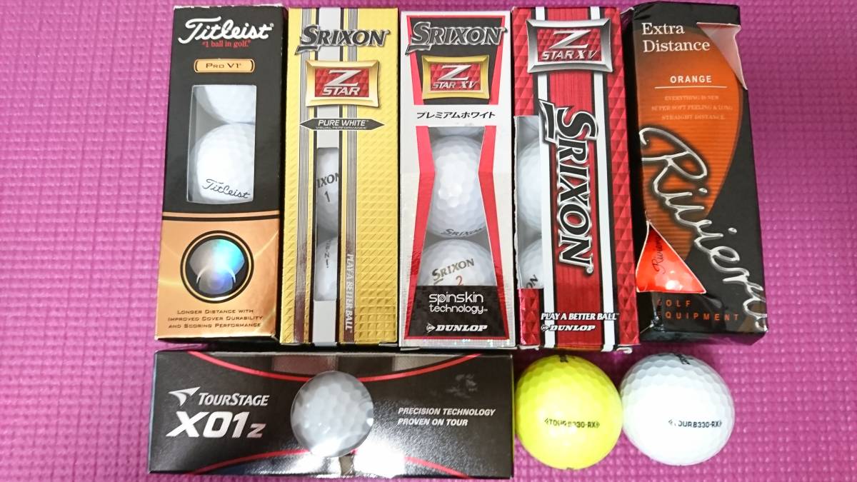 ゴルフボール スリクソン Z-STAR XV ツアーステージ X01zその他 3個入×6箱、他グッズ