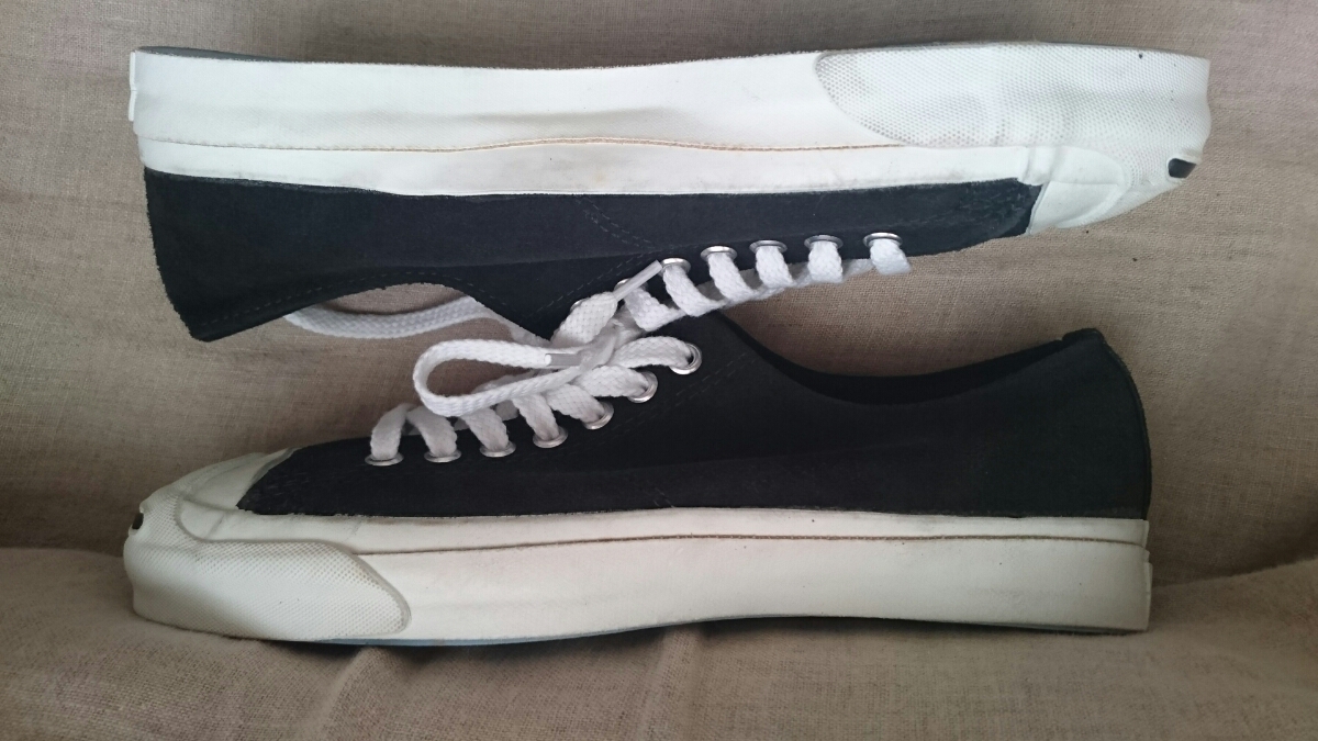 【希少】ジャックパーセル コンバース アメリカ製 made in USA 黒 スエード size 8 26.5cm jack purcell convers 米国 