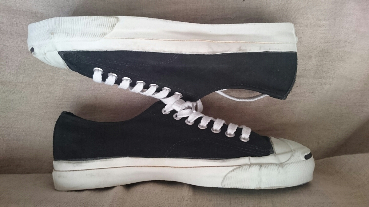 【希少】ジャックパーセル コンバース アメリカ製 made in USA 黒 スエード size 8 26.5cm jack purcell convers 米国 