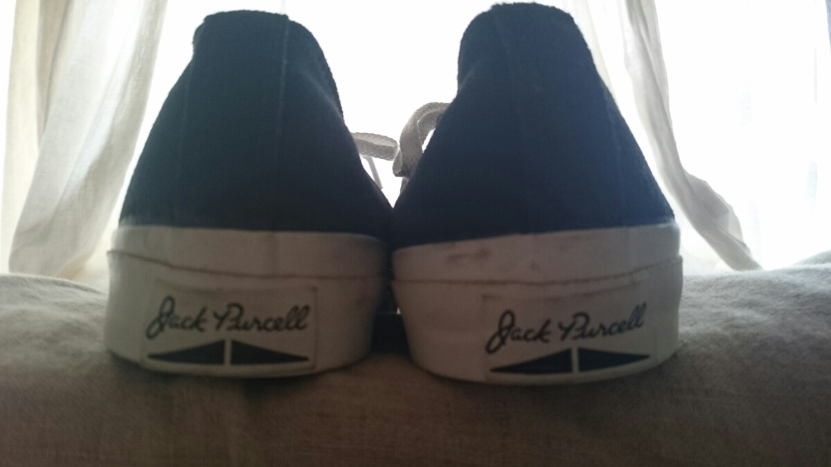 【希少】ジャックパーセル コンバース アメリカ製 made in USA 黒 スエード size 8 26.5cm jack purcell convers 米国 