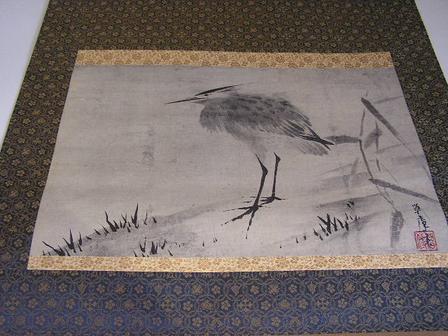 便利堂 鷺図 単庵智伝筆 紙本墨画 室町時代 掛軸〈鷺図（さぎず）〉単庵智伝京都便利堂オンラインショップ 鷺図