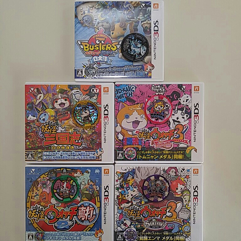NINTENDO 3DS 妖怪ウォッチ ソフト5本セット 2 元祖⁄3 【美品】妖怪