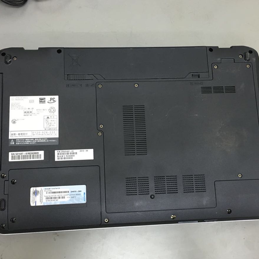 a-63) LIFEBOOK AH40/G 液晶割れ/部品とり/ジャンク LIFEBOOK a-63) AH40⁄G