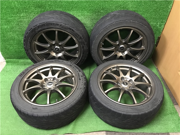 秋田発 HOT STUFF 17x8JJ PCD114.3 +46 夏タイヤ付 235/45R17 売切!!