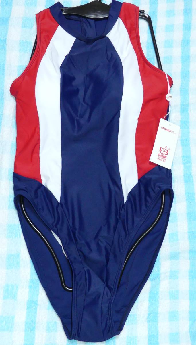 競泳水着　水球タイプ　水球水着　大きいサイズ　2XL　バックファスナー　ハイレグ　メガサイズ