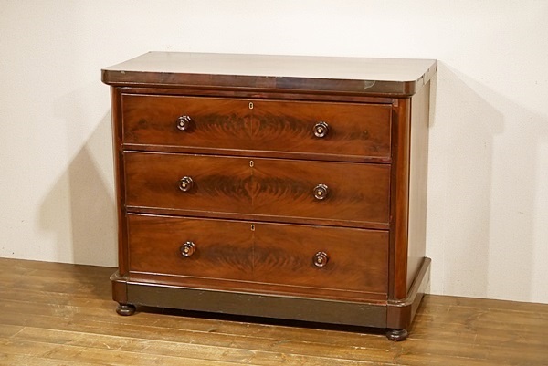 ★通常価格税込170，000円の品★英国イギリスアンティーク家具 1890年代 ビクトリアン マホガニーチェスト 7203W