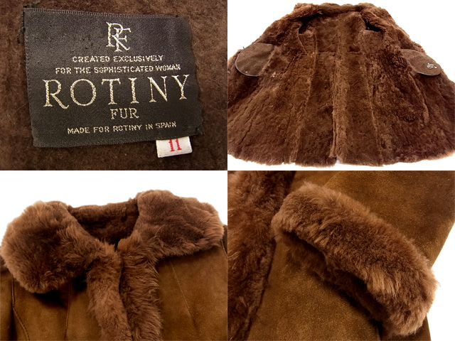 ○正規品○ロティニー ROTINY ムートンコート ロングコート ゴージャス 