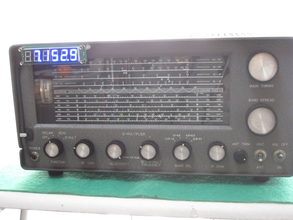 TRIO 真空管受信機 9R59＋デジタル表示