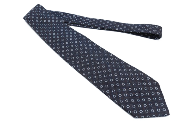ERMENEGILDO エルメネジルドゼニア【美品】ネクタイ 1円スタート Ermenegildo Zegna ドット柄 高級伊製 茶 × 青 伊製 イタリア製 ZEGNA エルメネジルドゼニア イタリア製USED ブランド