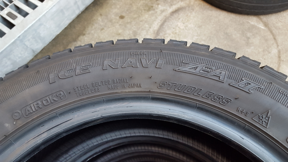 155/65R14 グッドイヤー アイスナビ ZEAⅡ 4本 8～9分山 バリ溝 中古