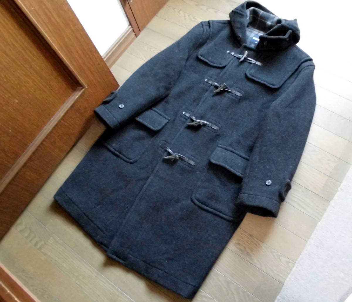 ★美品★ ＵＮＩＱＬＯ／ユニクロ ダッフルコート チャコールグレー Ｍ