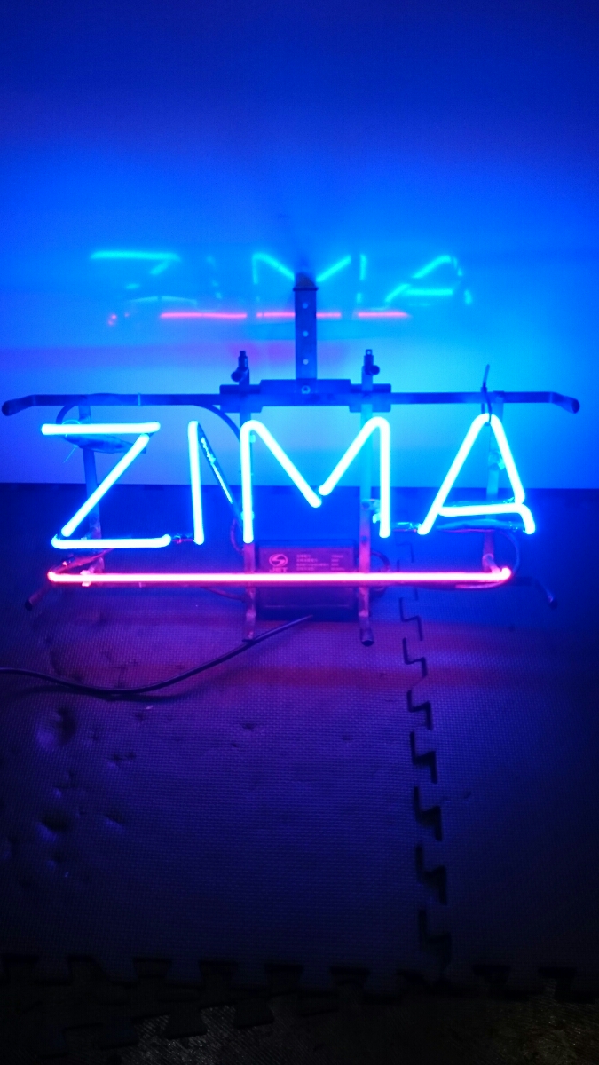 激レア ZIMA/ジーマネオン管/ディスプレイ 非売品 ガレージ ネオン管