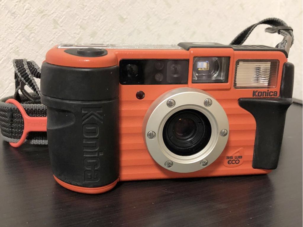 Konica 現場監督 35WB eco コニカ オレンジ 中古 カメラ、光学機器