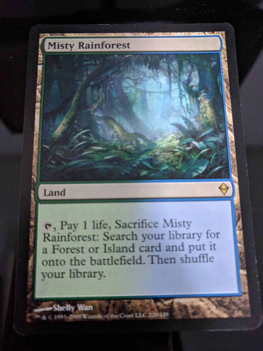 霧深い雨林 英語 4枚 MTG 旧枠 霧深い雨林 Misty Rainforest MH2 土地R