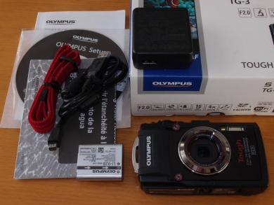 ▽OLYMPUS TG-3 ブラック 美品/オリンパス デジタルカメラ コンパクト