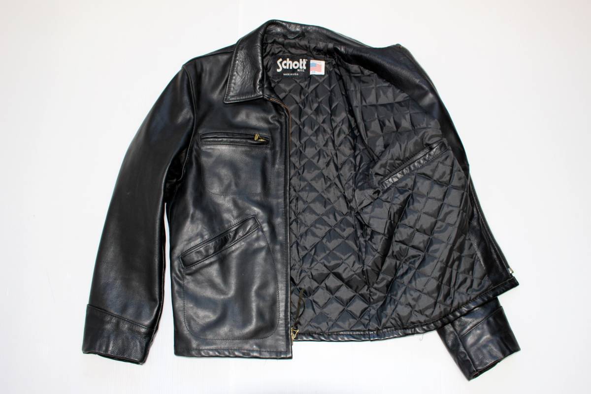 即決☆Schott ショット☆メンズ38 M USA製 レザージャケット 