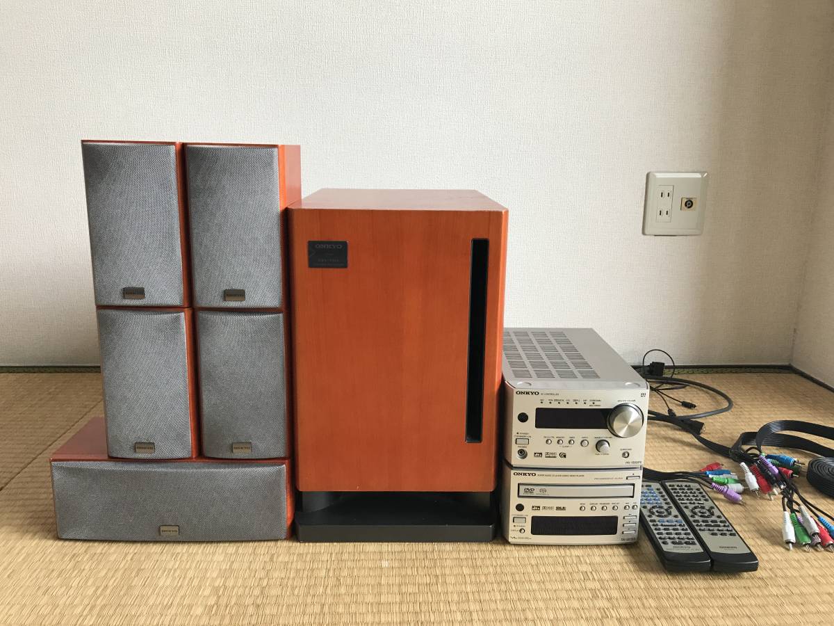 [1円スタート] ONKYO 5.1ch デジタルホームシアターシステム INTEC V20XDV 美品　(SWA-V20X、DV-SP155、PR-155SPX、ST-V20XC、ST-V20XM)