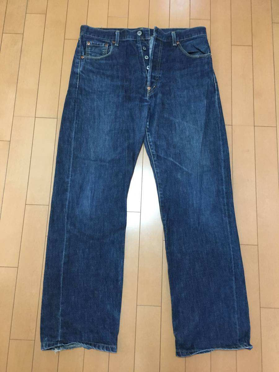 濃紺 美品 LEVI'S リーバイス 702XX W34 L36 日本製 シンチバック 赤耳 ビッグE ビンテージ 復刻