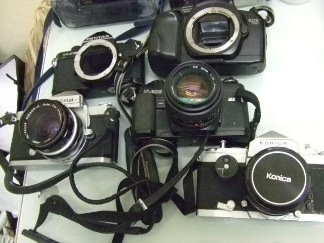 ジャンク☆ペンタックス他・・・フィルムカメラ8台+レンズ7個+三脚