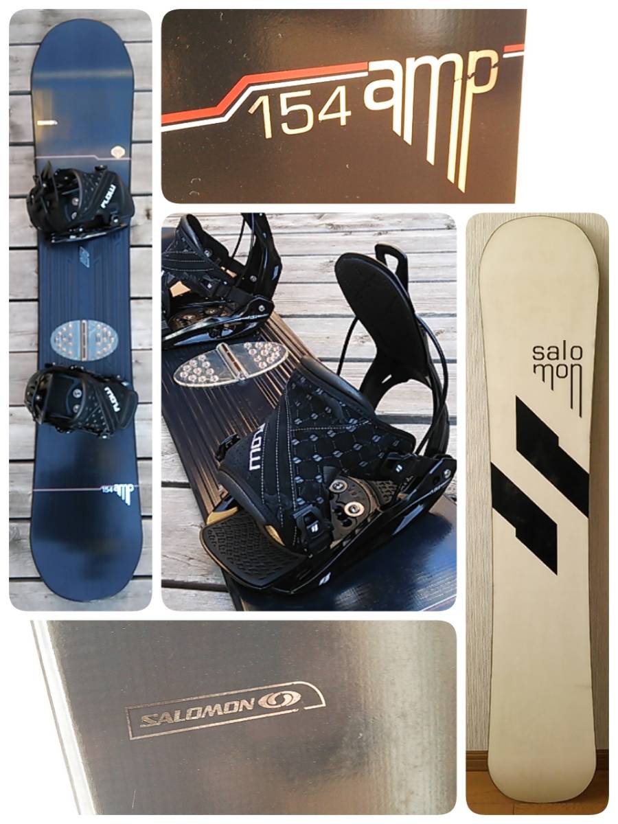 スノーボード Salomon ☆SALOMON AMP 154 Snowboard+ FLOW 3 スノーボード Salomon ☆SALOMON AMP 154 Snowboard+ FLOW 3