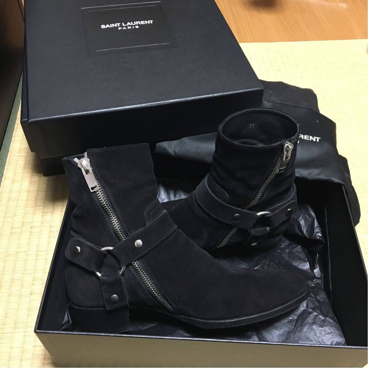 美品 13aw サンローラン リングブーツ 43 ワイアット ハーネス saint 