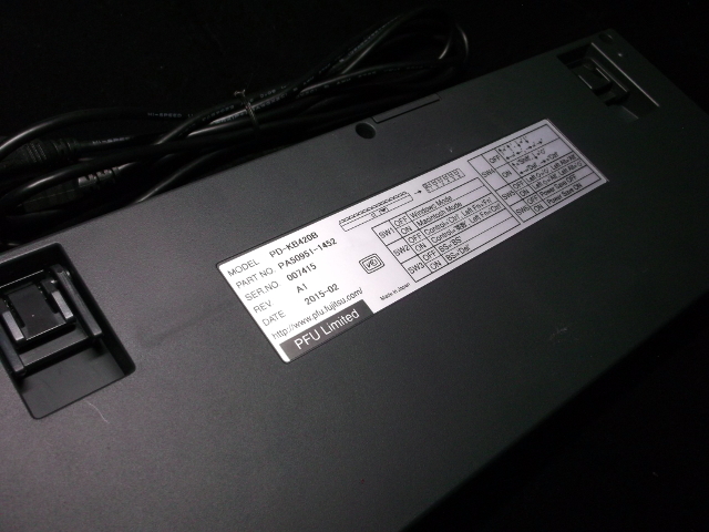 PFU 墨 HHKB Happy Hacking Keyboard Professional JP PD-KB420B 日本