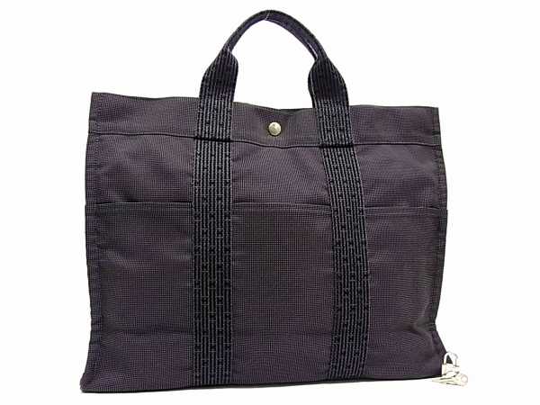 【驚きの破格値，お買い得】 1円 極 HERMES エルメス エールラインMM キャンバス トートバッグ ハンドバッグ グレー I137(エールライン)｜売買されたオークション情報、yahooの商品情報をアーカイブ公開 - オークファン かばん、バッグ