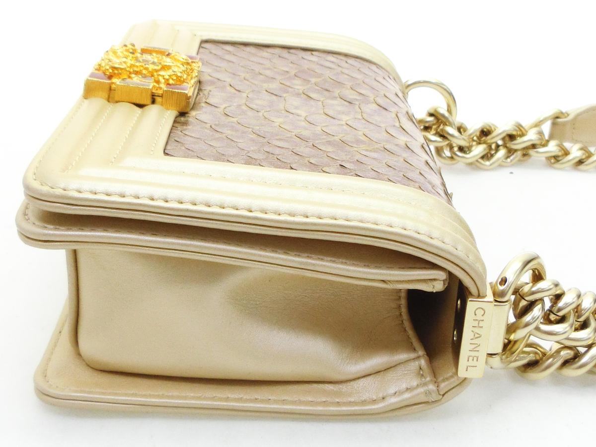 ◇N12554 激レア CHANEL シャネル ボーイシャネル 本パイソン