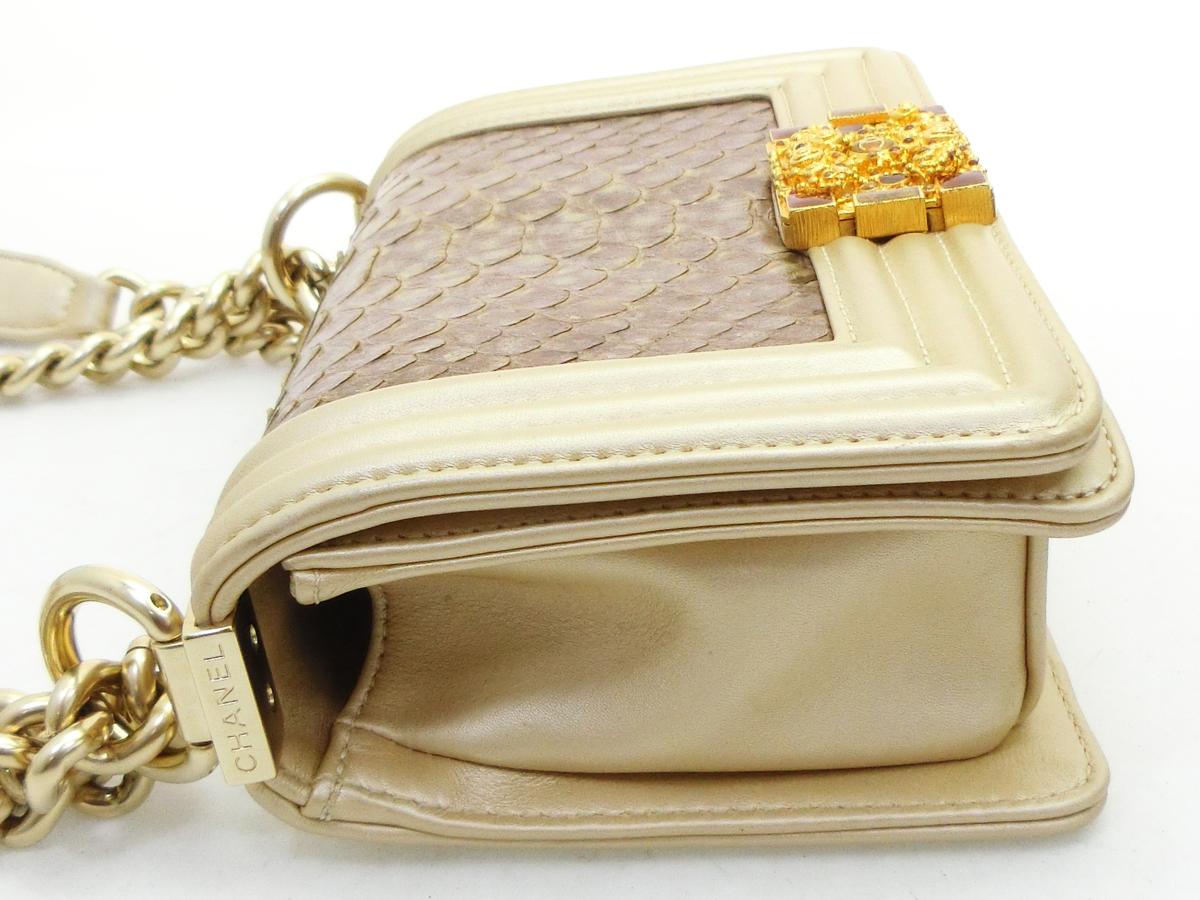 ◇N12554 激レア CHANEL シャネル ボーイシャネル 本パイソン 