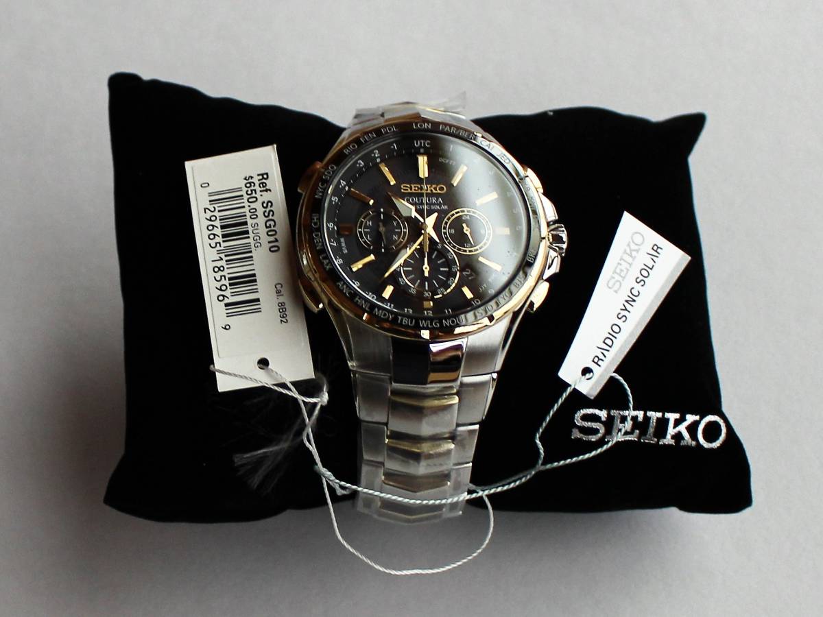 腕時計 セイコー クロノグラフ ソーラー SEIKO コーチュラ 電波 メンズ 