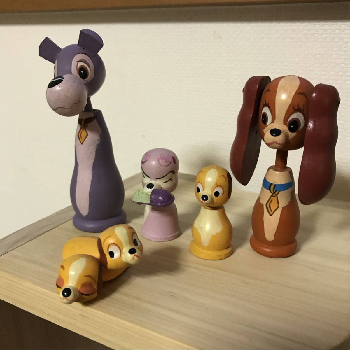 ディズニーマンガこけし わんわん物語 昭和レトロアンティーク 公式 