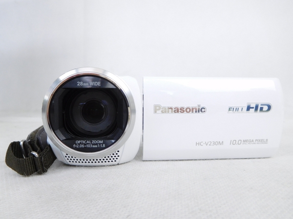 中古 Panasonic パナソニック HC-V230M-W HD ビデオカメラ 内蔵8GB