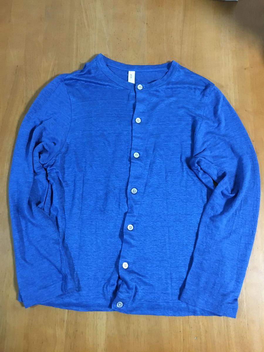 【SALE，豊富な】 pritリネン天竺長袖カーディガン サイズ1 blue 検 ヴェリテクール ナチュラルランドリー(Mサイズ)｜売買されたオークション情報、yahooの商品情報をアーカイブ公開 - オークファン Mサイズ