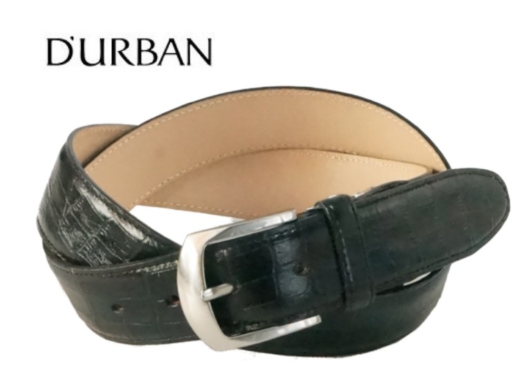 超激得，豊富な ダーバン レザーベルト ブラック クロコダイル型押し D'URBAN レナウン カット調整可 フリーサイズ 牛革(黒)｜売買されたオークション情報、yahooの商品情報をアーカイブ公開 - オークファ 皮革、レザー