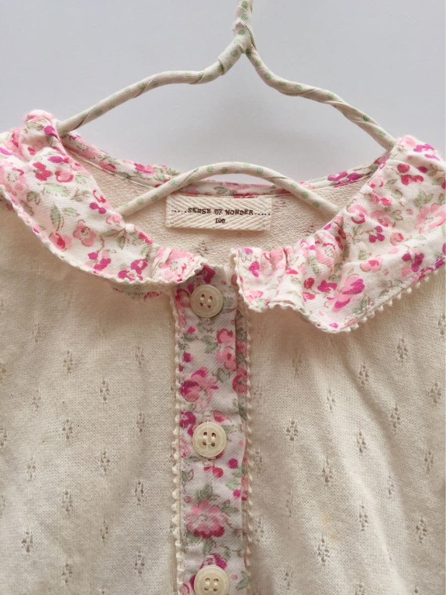 e13＊センスオブワンダー100リボン付き花柄スカートワンピース＊ミリカンパニー＊日本製