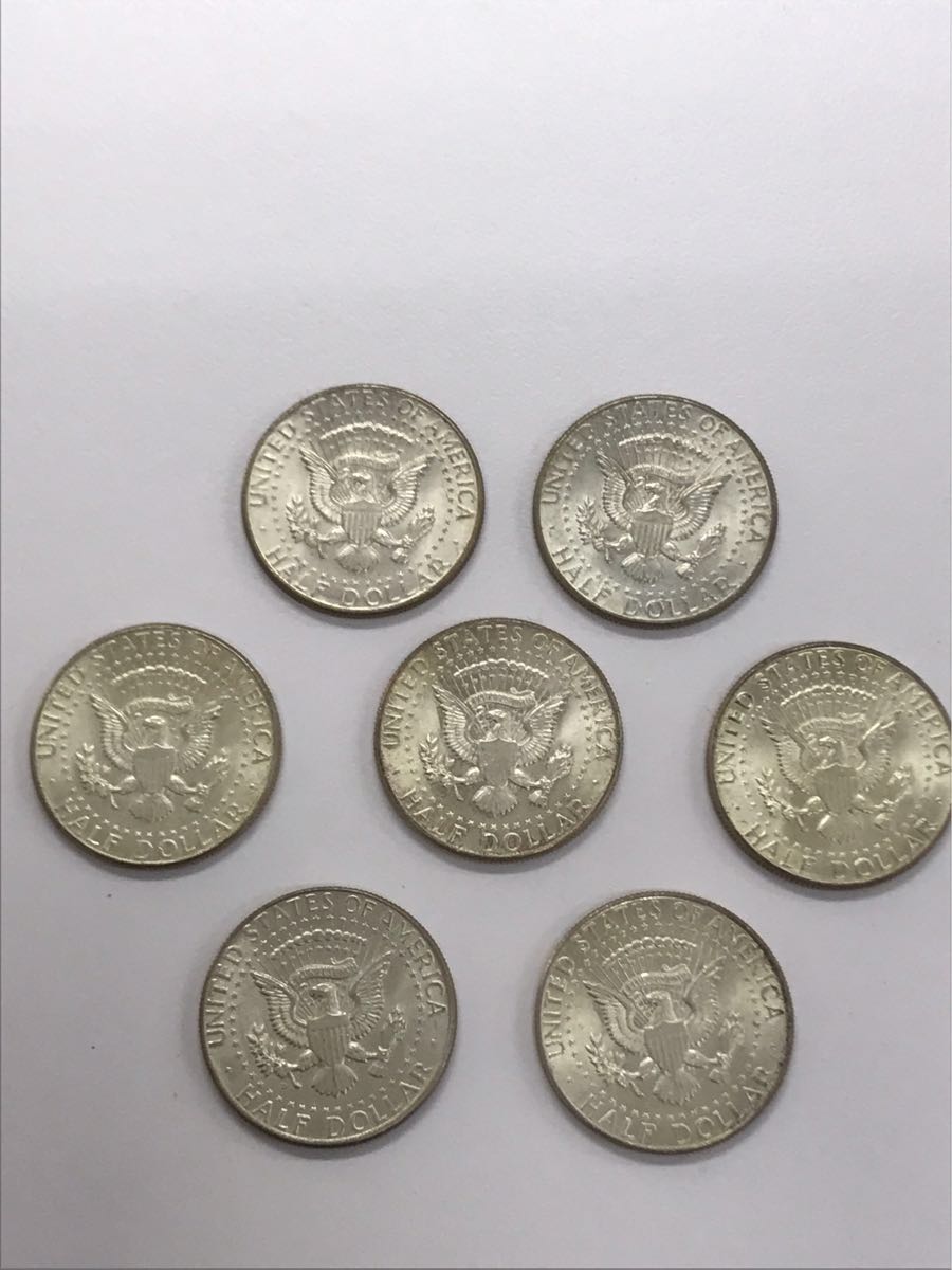 ケネディ ハーフダラー アメリカ銀貨 1964年 7枚セット☆1円スタート