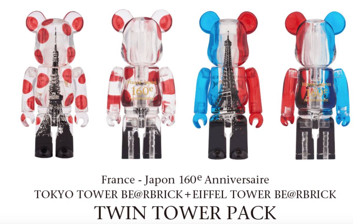 数3 東京タワーベアブリック & エッフェル塔ベアブリック ツインタワー