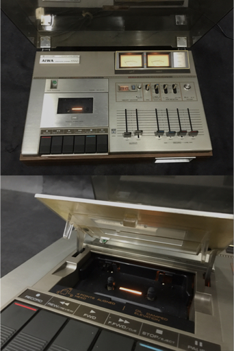 AIWA AD-5700 ステレオカセットデッキ 通電OK ジャンク AIWA AD-5700
