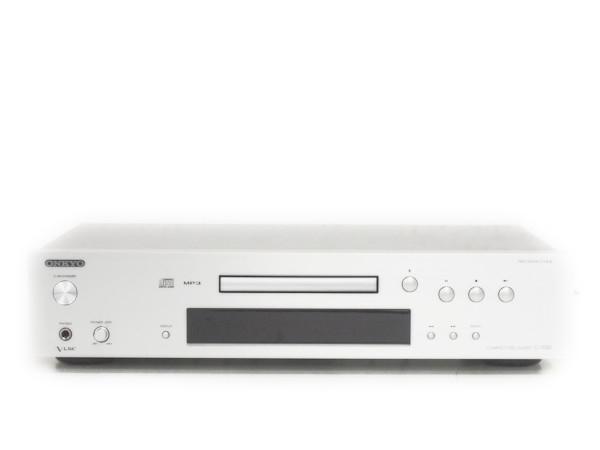 美品 ONKYO オンキョー CDプレーヤー シルバー C-7030 オーディオ 2018年製 音響 F2934279