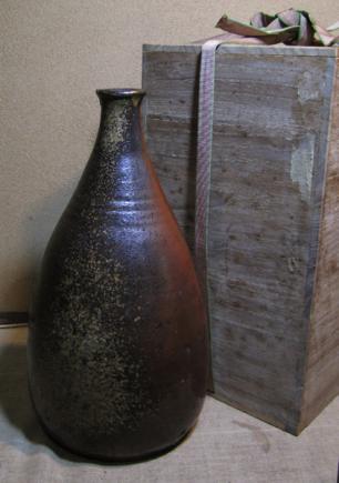 哲】特別出品：釉色最高の古丹波赤土部大徳利（江戸初期） 哲特別出品
