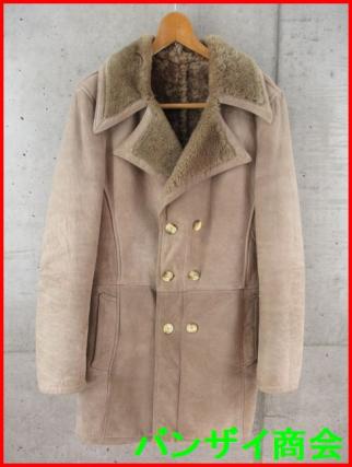 9120s17◆本毛皮◆羊革ラムレザー ムートンファー ハーフコート/ランチコート/シープスキン