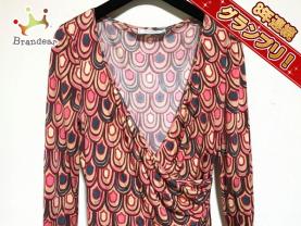 エミリオプッチ EMILIO PUCCI ワンピース ピンク×ブラウン×マルチ