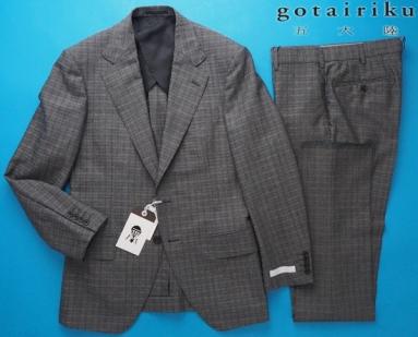  展示品8.5万 五大陸 J&infin;QUALITY 純日本製 シルクモヘヤ混ウール 春夏 ホップサック スーツA5 灰(Mサイズ)｜売買されたオークション情報、yahooの商品情報をアーカイブ公開 - オークファン Mサイズ