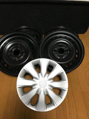 ホンダNBOX純正14インチスチールホイール、ホイールカバー4個セット
