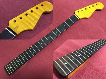 ジャンク虎杢ネックコンポーネントギター ストラト型/虎杢ネック/ビンテージグロス仕上げ/新品未使用 エレキ