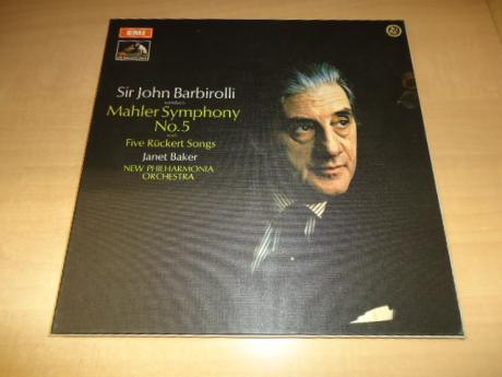 英　EMI　白黒切手　2枚組　サー・ジョン・バルビローリ　ニュー・フィルハーモニア管弦楽団　マーラー　交響曲第5番　リュッケルト歌曲