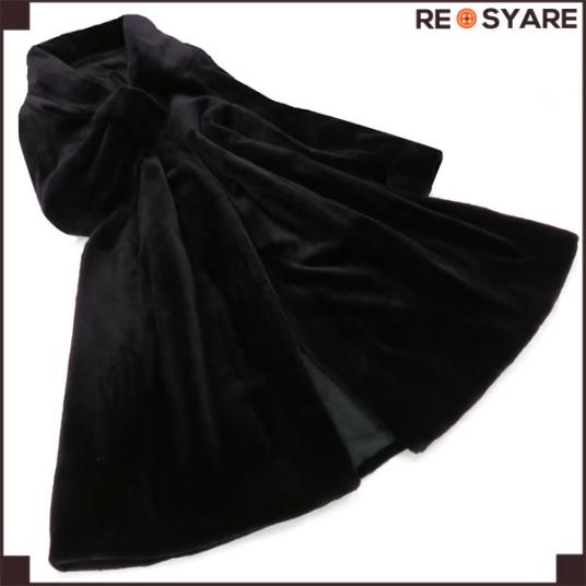  高級 OSFUR 染め シェアード ミンク 本毛皮 ショールカラー 99cm ロング コート F パープル 29912(ミンク)｜売買されたオークション情報、yahooの商品情報をアーカイブ公開 - オークファン ミンク